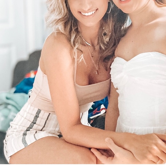 🌸Forever 21 multicolored striped linen blend skort - Picture 2 of 7